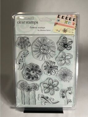 John Leaves Clear Flower Stamps - Floral Set